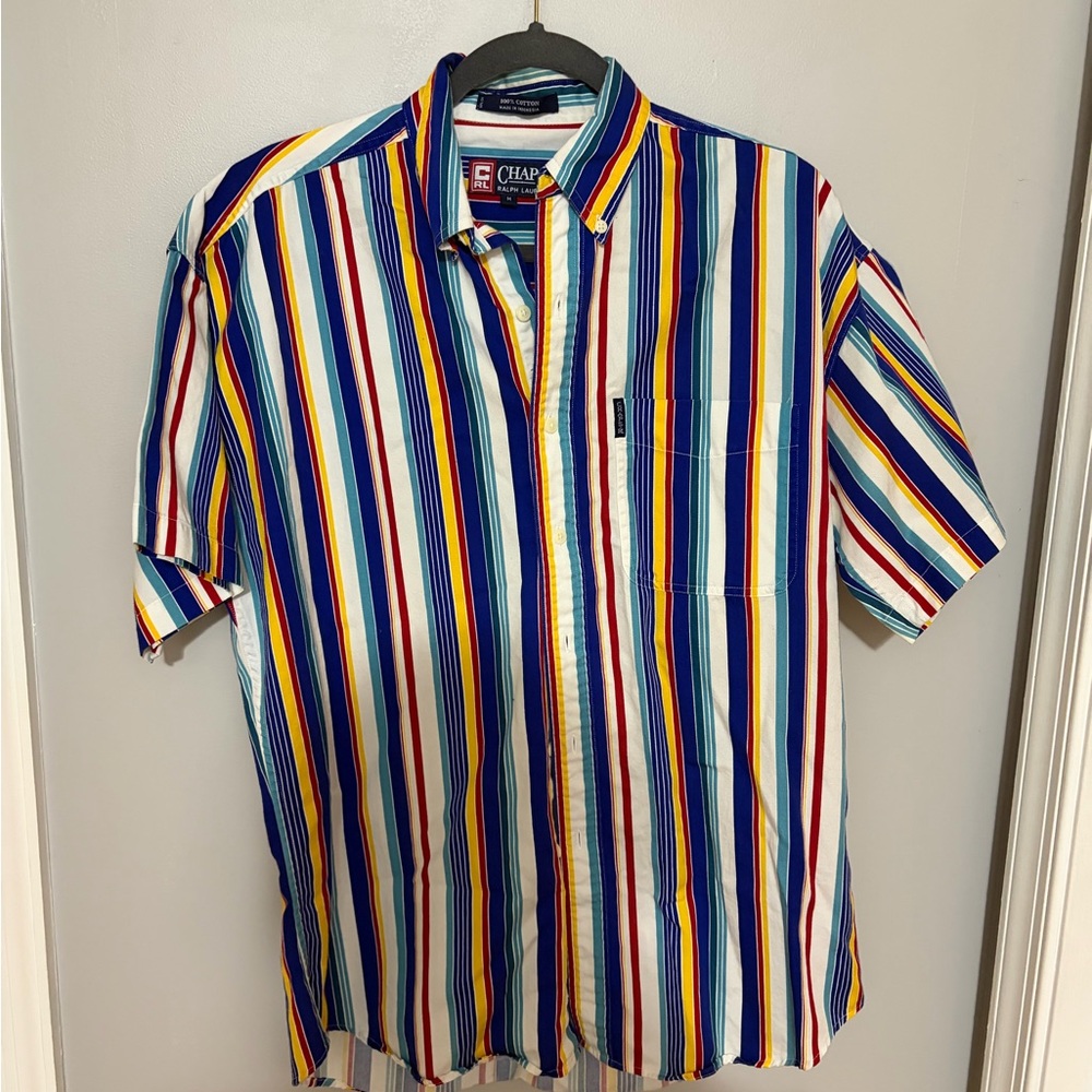 Vintage Chaps Ralph Lauren Multicolor Striped Button Down Shirt